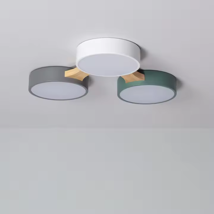 Ledkia Plafón LED 30W Madera y Metal CCT Seleccionable Sams ILUZZIA - 1