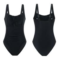 Traje de Baño DE UNA Pieza para Mujer, Corte entallado, plisado, High Belt, Cuello en U, push up, ropa de Playa, Chaleco - details 0