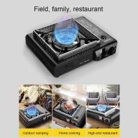 Horno portátil para exteriores, estufa liviana, equipo de cocina para acampar, equipo de emergencia, adecuado para cocinar en campamentos, estufa de gas para exteriores, estufa de cassette portátil para el hogar - details 1