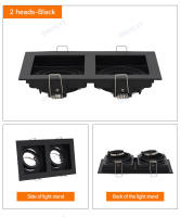 Lámpara De Punto De Luz LED Recubrimiento Blanco Negro Soporte De Bombilla GU10 Foco MR16 Ajustable Comercial Instalación En Fosa - details 9