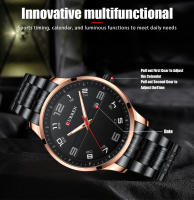 Reloj De Pulsera De Lujo Para Hombres CURREN De Acero Inoxidable Con Movimiento De Cuarzo Manos Luminosas Fecha Automática Estilo Casual - details 6