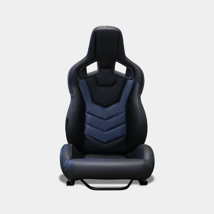 M MODAUTO Asiento Deportivo SimRacing y Coche, Semibaquet SimPro para Vehículo y Cockpit de Simulación, Cuero y Alcantara PU con Respaldo PVC (N1215U-ROJO) - 1