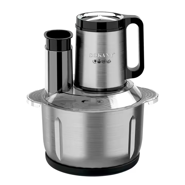DAM. Robot de cocina procesador de alimentos 6 en 1. Motor de cobre de 1000W con 3 velocidades. Bol de acero inoxidable con 5L de capacidad. 29x21x31cm - 1