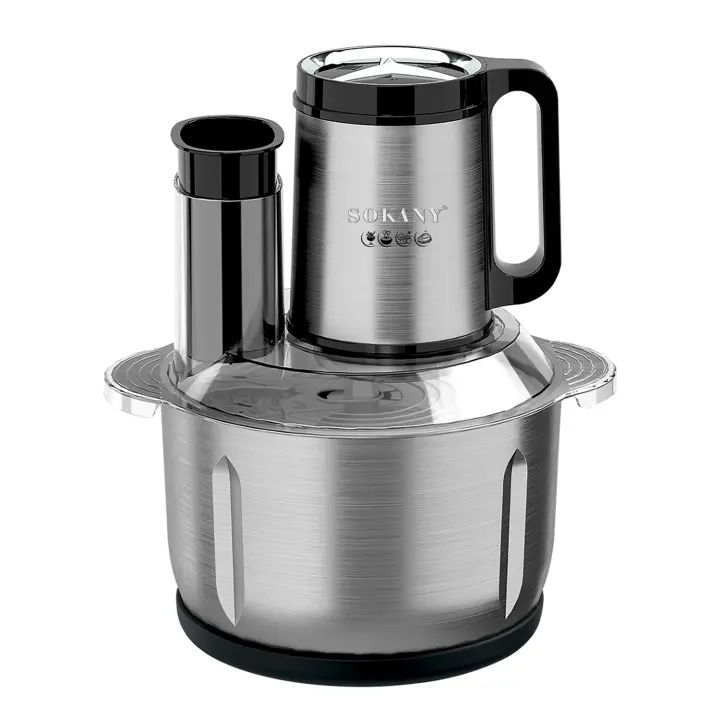 DAM. Robot de cocina procesador de alimentos 6 en 1. Motor de cobre de 1000W con 3 velocidades. Bol de acero inoxidable con 5L de capacidad. 29x21x31cm - 1