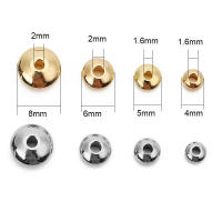 20/50pcs Bolas De Espaciador De Acero Inoxidable 4mm 5mm 6mm 8mm Color Oro Para Creación De Joyas Y Pulseras DIY - details 0