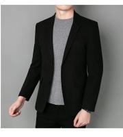Chaqueta De Lana Elegante Para Hombre Estilo Coreano Británico Versión Sencilla De Color Sólido Para Bodas Y Trabajo Chaqueta De Negocios Con Mangas Largas - details 15