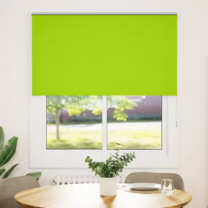 Estor Enrollable Opaco hojas verde 135x175cm Tela Ancho 131,6cm - 1