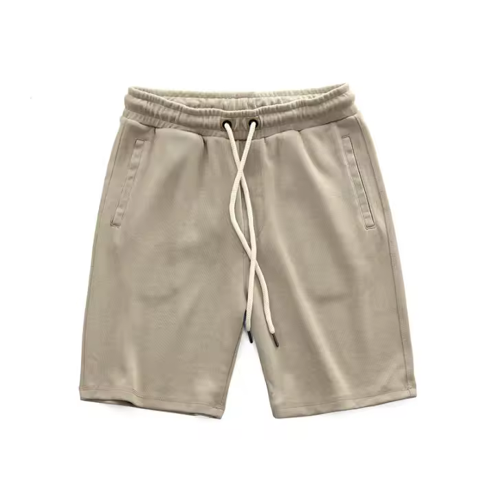 Pantalones Cortos Casuales De Corduroy Para Hombre Verano Color Sólido Con Cordones Cintura Media Tipo Suelto - 1