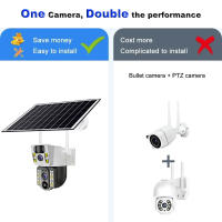 Cámara Solar 4G Con Doble Lente Y Visión Nocturna HD 8MP IP CCTV Vigilancia PTZ Detección De Humano Alarma Impermeable - details 3