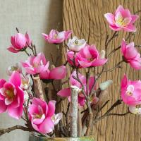 Decoración De Habitación Magnolia Artificial Múltiples Cabezas Flores Simuladas Para Interior Estilo De Ramo De Flores Tamaño 20*5*5CM - details 6