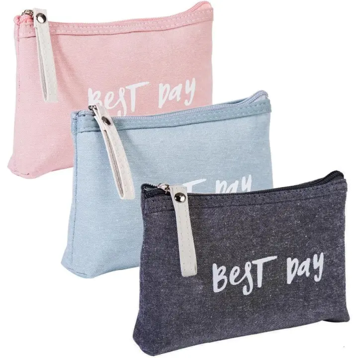 3 Piezas Neceser de Cosméticos, Bolso de Asiento Cosmético Impermeable, Bolsas de Maquillaje de Lona, Neceser de Viaje Multifunctional with Cremallera - 1