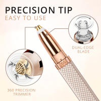 Afeitadora De Cejas Y Peluca Para Mujer 2 En 1 Recargable Con Luz Integrada Eliminación De Vello Facial Painless - details 4