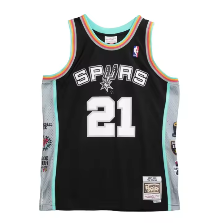 Camiseta Tim Duncan San Antonio Spurs HOF - Swingman Mitchell & Ness 1997-2016 - 1