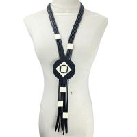 Collar Largo Para Mujer De Madera Y Goma Estilo Gótico Punk Accesorios De Moda Bohemia Colgante De Moda Para Fiestas Y Bodas - details 1