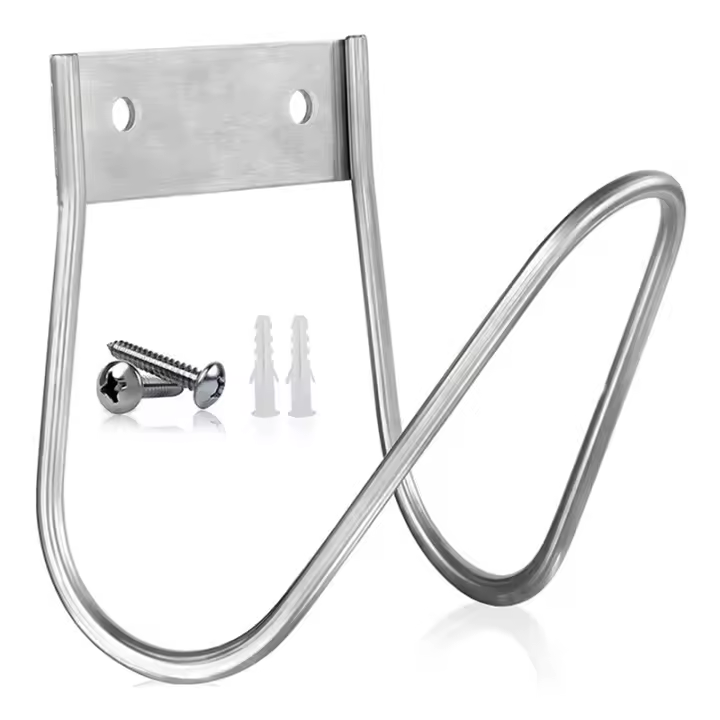 Colgador de manguera de jardín resistente, montaje en pared para manguera de agua, cables de extensión, manguera de compresor de aire - 1