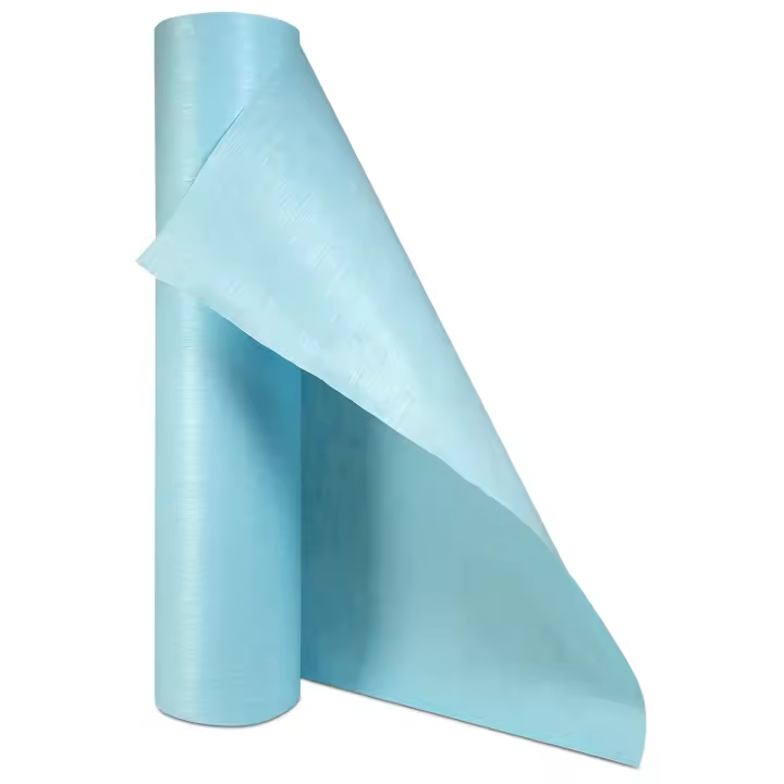 Papel Camilla Fiselina Extrasuave Azul Precortado a 40 cm | Rollos de Papel Camilla de Poliéster y Celulosa - 1