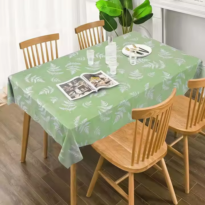 Mantel moderno y sencillo, impermeable y resistente a las manchas, mantel de salón, no lavable, verde, 120*170cm - 1