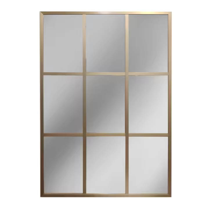 THEROSE - Espejo Ventana Oro 120x80 Espejo Industrial - 1