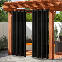Cortina De Poliéster Para Privacidad Impermeable Con Ojales Para Exteriores Ideal Para Patio Gazebo Porche Y Pergola - details 7