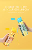 Botella De Agua Transparente Portátil Para Deporte Y Viaje 650ML Para Niñas Y Niños Escuela Gimnasio Viajes Herramientas De Cocina - details 4