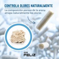 Dizelin - Arena de tofu para gatos 6 L, aglomerante natural sin polvo con control de olores, absorbente y fácil de limpiar, pack 2/4/8 bolsas, varios aromas - details 1