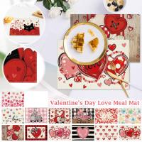 Corredor De Mesa En Forma De Corazón Para Día De San Valentín Aniversario Boda Comedor Cocina Decoración De Fiesta En Casa Estampado De Amor - details 1