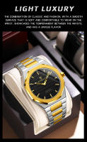 Reloj De Lujo Para Hombre Con Diamantes Y Luz Nocturna Calendario Doble Cuarzo Movimiento 41mm Azul Oro Acero Inoxidable Reloj De Moda Negocios Resistente Al Agua - details 14