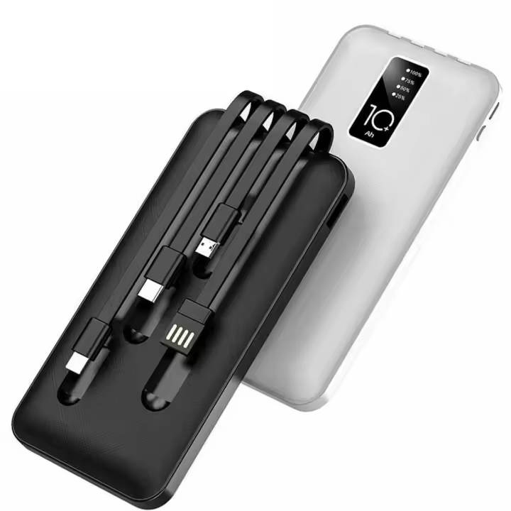 Power Bank 20000mAh Cargador portátil de Alta velocidad con 4 cables USB - 1
