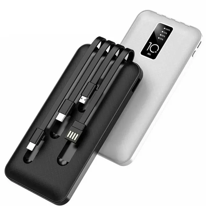 Power Bank 20000mAh Cargador portátil de Alta velocidad con 4 cables USB - 1