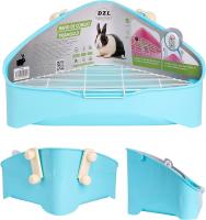 COTTECOTA- Bandeja Arena para Conejos 38.7x25x21cm ,Arenero de plástico de Conejo para Mascotas ,Jaula de conejo Entrenador de Orinal fácil de Limpiar esquineras Conejos Esquina Inodoro para Mascotas, Entrenador para Orinal Jaula Desmontable para Conejo - details 2
