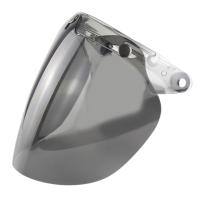 Visera De Motorbike Helmet Lente De Burbuja Anti-UV / Anti-borrosión Visera De Protección Con 3 Snap Para Casco De Motocicleta - details 9