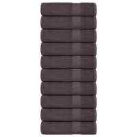vidaXL Toallas de baño 10 uds 100x150 cm 360 gsm 100% algodón en color Gris/Antracita/Tuquesa y más - details 1