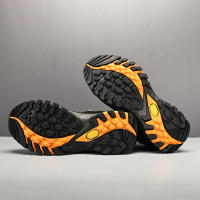 Botas De Senderismo HIKEUP Para Hombre Suela Antideslizante Alta Transpirables Impermeables De Cuero Sintético Y Malla Para Otoño E Invierno - details 25