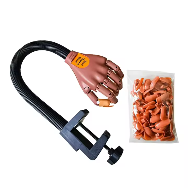 Mano Articulada para Practicar. Incluye bolsa de 50 Tips de Recambio - 1