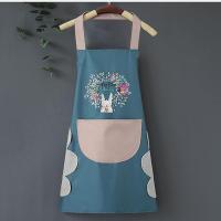 Delantal de cocina para mujer con bolsillos para limpiarse las manos, bolsillo grande, para limpiarse las manos, impermeable para cocinar y hornear - details 2