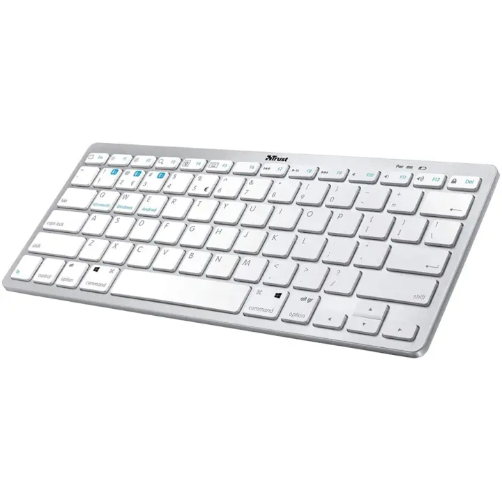 Teclado Compacto Inalámbrico por Bluetooth Trust Nado BT/ Blanco TRUST TRU-TEC 23748 - 1