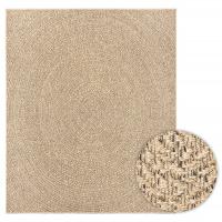 vidaXL Alfombra ZIZUR apariencia de yute interior exterior 240x340 cm Estampado Rectangular,  Circular,  y mas Alfombras de área  Alfombra de Piso para Sala de Estar Dormitorio Habitación Salón - details 0