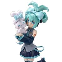 Figura De Colección Anime Hatsune Miku X Cinnamoroll 20CM Decoración Kawaii Regalo Para Niños Modelo De PVC Para Decorar El Hogar - details 1
