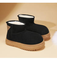 Botas De Nieve Casuales Para Hombres Y Mujeres Con Plush Interior Botas Altas De Lana Suave Cierre Slip-on Estilo Clásico Para El Hogar - details 9