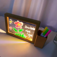 Tablero De Mensajes Rewritable Con Luz Nocturna USB Transparente Decoración De Habitación Lámpara De Escritorio Ornamento Regalo - details 3