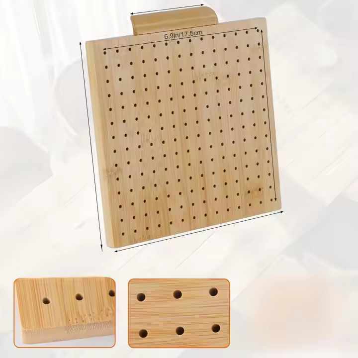 Tablero De Bloqueo De Crochet De Madera De Bambú Con Soporte Ajustable Reutilizable Para Cuadrados De Abuela - 1