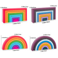 Juego De Colores Montessori De Madera Con 8 Capas Juguete De Pila De Bloques Coloridos Para Reconocimiento De Colores Y Construcción Para Niños De 4 a 6 Años - details 1