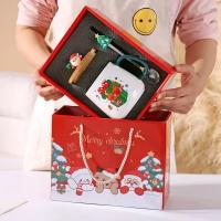 Caja De Regalo De Taza De Cerámica Con Tapa Y Cucharita Para Café Navidad Taza Ecológica Con Accesorios Para Bebidas - details 1