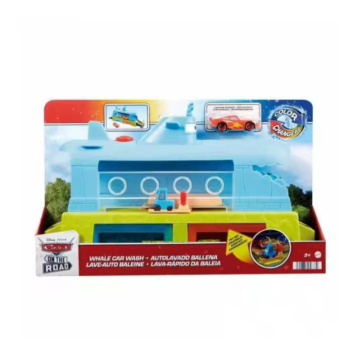 CARS ON THE ROAD AUTOLAVADO BALLENA DE MATTEL - 1
