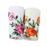 Toalla De Rostro Flor Peonía Algodón 100% Hotelera Suave Secado Rápido Tamaño 34x74cm Para Baño - details 5
