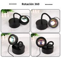 Lámpara De Puesta De Sol Inteligente Tuya LED Con Control Remoto USB RGB Para Decoración De Habitaciones Fotografía Festivales Y Nacimientos - details 13