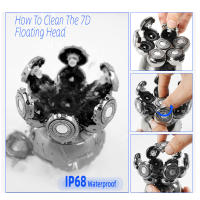 Kit De Aseo Para Hombres Cepillo Eléctrico Recargable Trimmer De Barba Y Cabello Mostrador LCD Cincel De Acero Inoxidable - details 5