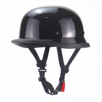 Casco De Motocicleta Vintage Para Cruiser M/L/XL/XXL Diseño Aleman Medio Con Certificación DOT Negro Brillante Unisex - details 5