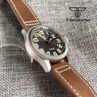 Reloj De Pulsera Automático Tandorio Vintage 20Bar 39mm NH35A Para Hombres Con Bisel Fluted Y Corona Ajustable Luminoso Vidrio De Zafiro Correa De Cuero Resistente Al Agua - details 5