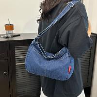 Bolso De Hombro Grande Para Mujer Estilo Casual Simplicidad Bolsa De Compras De Alta Capacidad Bolsa Cruzada De Denim Mensajero - details 7